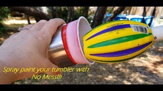 Spray Painted Tumbler with No Mess [upl. by Gardel]