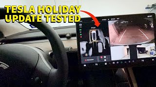 Tesla Model Y Holiday Update 2023  All new features tested [upl. by Neras]