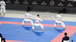 Final Kata Team Male  SPAIN vs JAPAN  Karate World Championship MADRID 2018 [upl. by Jodi241]