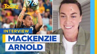 Matildas star Mackenzie Arnold catches up with Today  Today Show Australia [upl. by Adnahc]