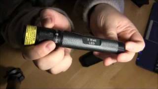 Aldi 3 Watt Cree LED Taschenlampe  Flashlight EDC [upl. by Einimod]