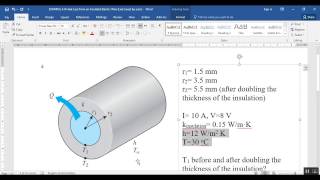 COMSOL Conduction heat transfer EXAMPLE 3–9 Heat Loss from an Insulated Electric Wire [upl. by Pelagias237]