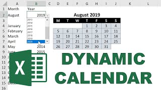 How to make a dynamic calendar in excel [upl. by Klement641]