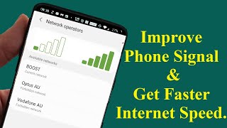 How to Improve Phone Signal and Get Faster Internet speed when you change a simple settings [upl. by Octavius]