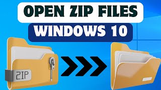 How To Open Zip Files In Windows 10 [upl. by Rahs]