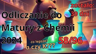 39 dni do Matury z Chemii 5896 dzień odliczania  stopień stała dysocjacji i co z nimi [upl. by Elmira]