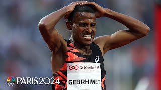 Gebrhiwet runs 2nd fastest 5k IN HISTORY for historic victory in Oslo  NBC Sports [upl. by Enella]