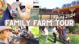 ✨NEW Family Farm  10 Acre Homestead Tour 2024 [upl. by Ramirol]