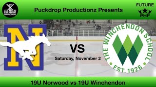 Norwood School vs Winchendon Hockey 19U [upl. by Alikat407]