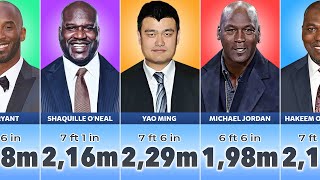 Height Comparison of Greatest NBA Players of All Time [upl. by Theurer]