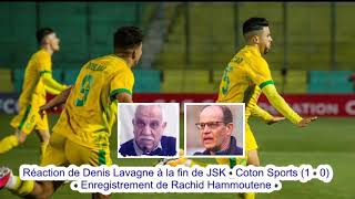 Le point de presse de Denis Lavagne après la victoire de la JSK sur Coton Sports 1  0 [upl. by Esbensen]