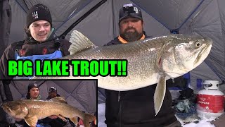 Ice Fishing for BIG Lake Trout at Bakers Narrows Lodge [upl. by Jermyn]