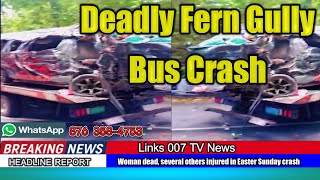 Woman Ded and Several Others injured in Easter Sunday Crash at Fern Gully Main Road in St Ann [upl. by Liahus]