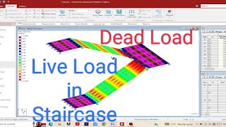 How to Apply loads in Staircase in Staad Pro Staad Pro Advance connect Edition Tutorial18 [upl. by Herschel]