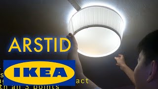 Installing IKEA ARSTID Ceiling Light  Easy Steps [upl. by Salomone401]