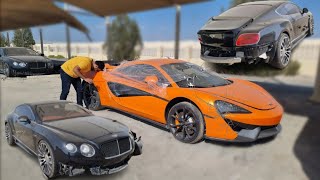 Crashed Supercars Copart Auction  Online Crashed Cars Auction Dubai [upl. by Mosi]