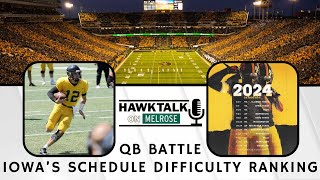 QB Battle Iowa’s Schedule Difficulty Ranking [upl. by Llerol]