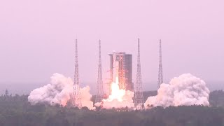 Blastoff Chinas Long March 8 launches relay satellite on moon mission [upl. by Ramgad]