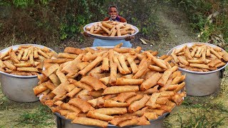 Crispy Chicken Spring Rolls Recipe  100 Chicken Spring Rolls By Grandpa Kitchen [upl. by Kcirdnekel]