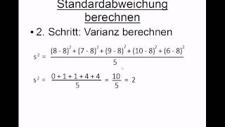 Standardabweichung berechnen [upl. by Paley]