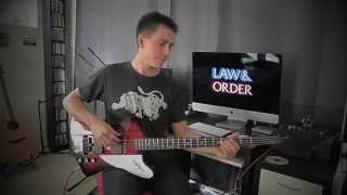 Law and Order Intro Theme on Bass Guitar [upl. by Anesor194]