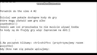 Poradnik do the sims 4 01 Przydatne kody do gry [upl. by Mcgrody]