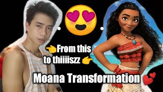 Dysney Princess  Moana Makeup Transformation  Vlog 10 [upl. by Aihtnys]