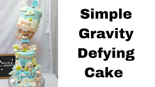 How To Make Full Fondant Gravity Defying Cake Design [upl. by Eelnodnarb]