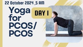 PCOSPCOD Yoga Series  Day 1  Yoga  Healing Yoga Vibes  PCOSYoga YogaForPCOD [upl. by Annua]