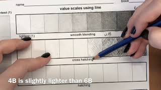 ★Value Scale Worksheet Cross Hatching Part 2★ [upl. by Phillips]