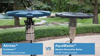 Airmax® EcoSeries™ 12 HP Fountain vs AquaMaster® Masters Decorative 12 HP Fountain [upl. by Iderf91]