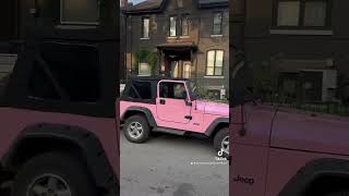 Pink Jeep automobile classiccar jeep [upl. by Korb]