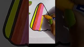 Creative and satisfying Rainbow triangle shape artwork drawing 🥝🍉🥝🍉 trendingshorts art drawing d [upl. by Noryd]