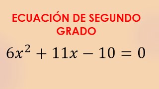 ECUACION DE SEGUNDO GRADO POR ASPA SIMPLE  EJERCICIO 4 [upl. by Bolten]