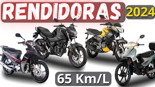 12 MOTOS más ECONÓMICAS Y AHORRADORAS de COMBUSTIBLE en MEXICO 2024 [upl. by Oivat528]