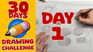 30 Days Drawing Challenge  Everyday Drawing  Day 1  Basics of Drawing  Drawing Fundamentals [upl. by Nalra]