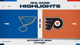 NHL Highlights  Flyers vs Blues  October 31 2024 [upl. by Eanyl208]