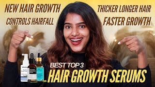 Top 3 Best Hair Growth Serums For Quick New Hairgrowth 0 HairfallDenser and luscious hair growth🤩 [upl. by Audrit]