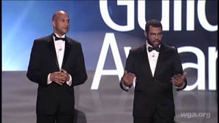 Key amp Peele demonstrate their videogame playing skills at the 2013 Writers Guild Awards [upl. by Amalbena]