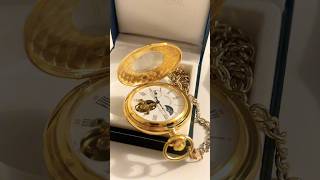 Mount Royal Gold Plated Sun amp Moon Pocket Watch Box and Papers forsale pocketwatch goldwatch [upl. by Copp]