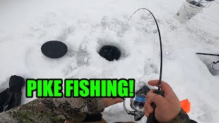 Ice Fishing for Pike has Begun [upl. by Free]