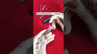 How to make Injection💉Syringe Mehndi Cone injection heena cone mehndi injectionmehndi [upl. by Arimas]