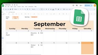 How to make a dynamic calendar in Google Sheets [upl. by Rooker]