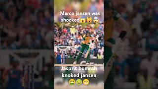 marco jansen was shocked😱🙀🤯 when bumrah knocked✊himcricket 2424shortvideo shortfeed shortslove [upl. by Sulienroc]