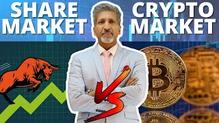 Share Market VS Crypto Market sharemarket crypto cryptocurrency forex [upl. by Leese]