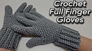 How To CROCHET Gloves With FINGERS Tutorial BAGODAYCROCHET​ [upl. by Dekow]