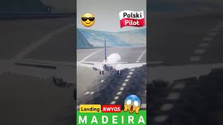 Polski Pilot zatańczył samolotem lądowanie na Maderze Boeing 737 Zibo xplane shorts [upl. by Lynnette620]