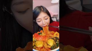 Spicy 🔥 Homemade Hot 🍲 Pot p1 mukbang asmreating food [upl. by Ailad714]