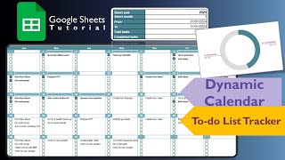 Create a Dynamic Calendar with ToDo List in Google Sheets  Stepbystep Tutorial [upl. by Sikorski]