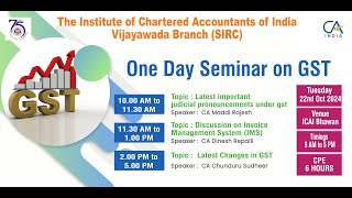 One day Seminar on GST by CA Maddi Rajesh [upl. by Glasgo]